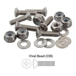 Sea-Lect 8-32 X 1 Inch Oval Head Fastener 6 Pack
