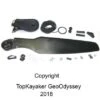 SmartTrack Hybrid Foil Rudder, Tandem, Mid Pin -Topkayaker ST 3894